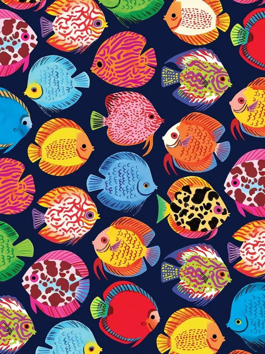 1314/1000/520 Pieces Puzzles for Tropical Fish Jigsaw Puzzles for Gameroom Bedroom Livingroom Challenging Family Activity Games
