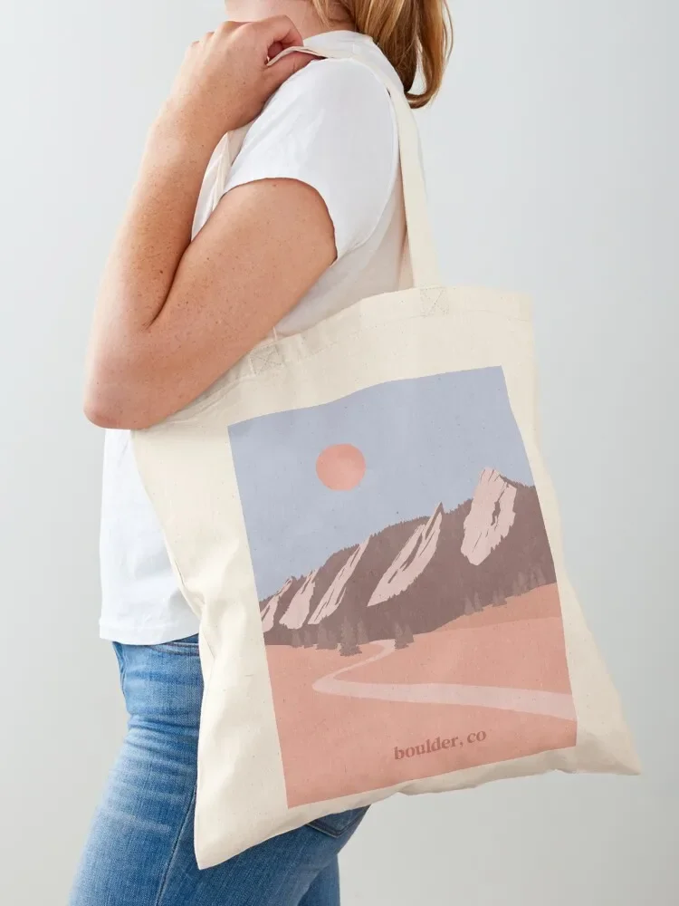 

Boulder flatirons print Tote Bag personalized tote shopping bag tote bag university Big women