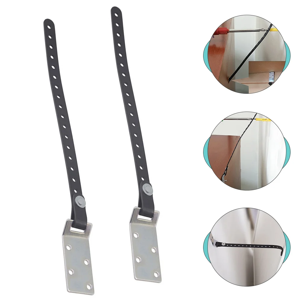 2 Pcs Furniture Anchor Kit Secure to Wall Anti- Dresser Tip Earthquake Straps Falling Prevention