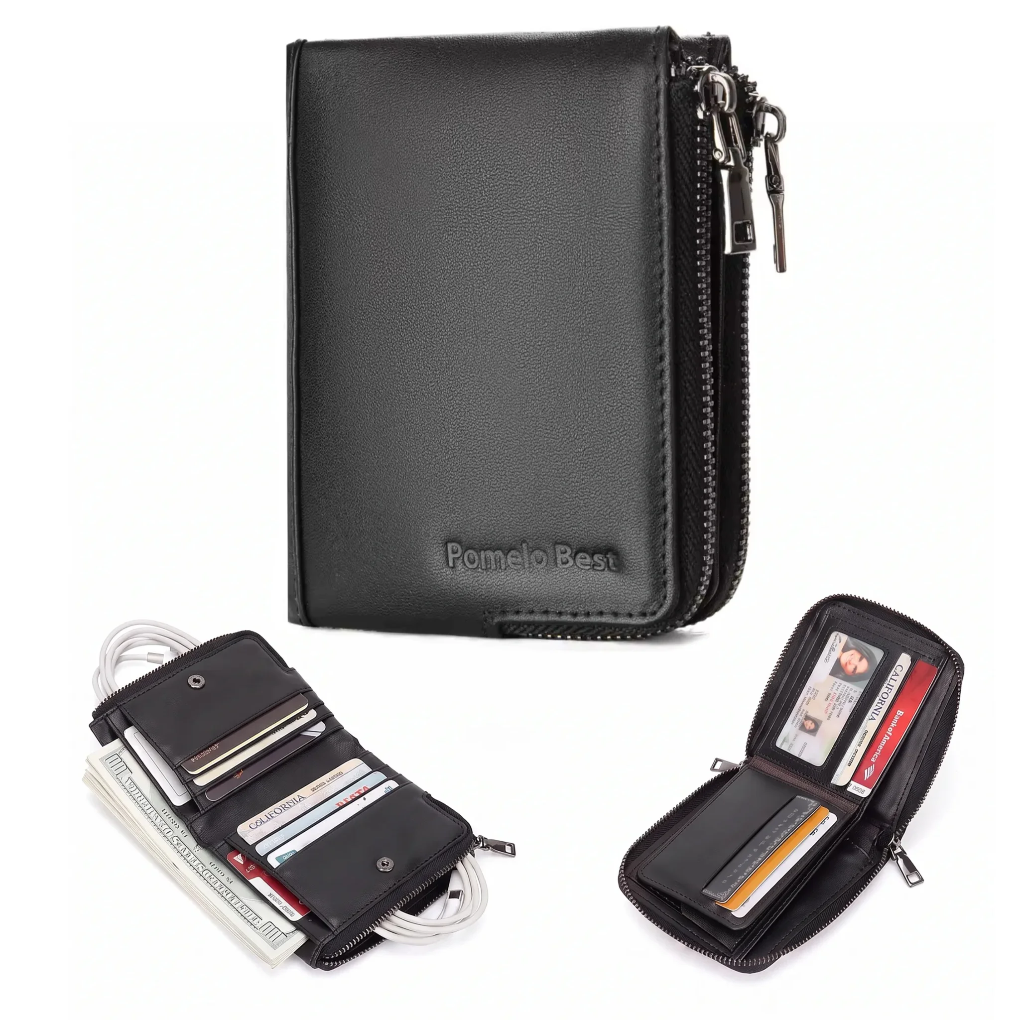 Pomelo Beste Klassische Stil Brieftasche Aus Echtem Leder Männer Brieftaschen Kurze Männliche Geldbörse Karte Halter Brieftasche Männer Mode Hohe Qualität