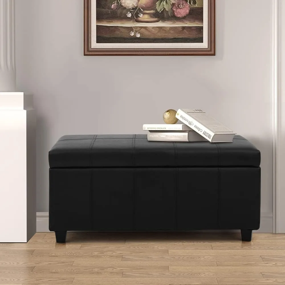 

Furniture,36Inch Lift-Top Storage Ottoman Bench With PU Upholstery,stool Chair