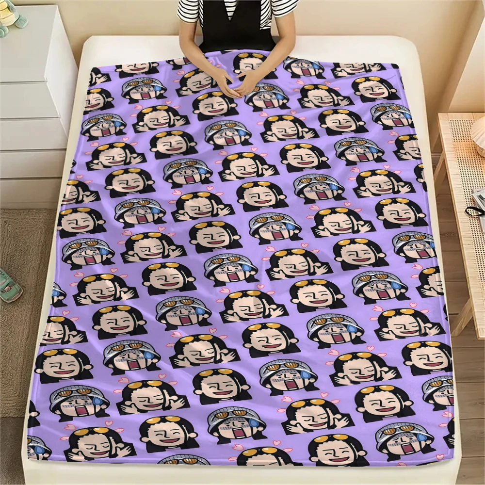 One Piece Nico Robin Flannel Blanket Charming Printed Pattern Fit For Bedroom Chair Sofa Bed Picnic Travel -HE50