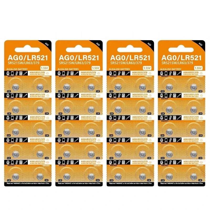 4XFC Safe and Reliable Button Cell Battery Set 8mAh LR521/AG0 Battery Coin Batteries 1.55V Alkaline Battery for Calaculator