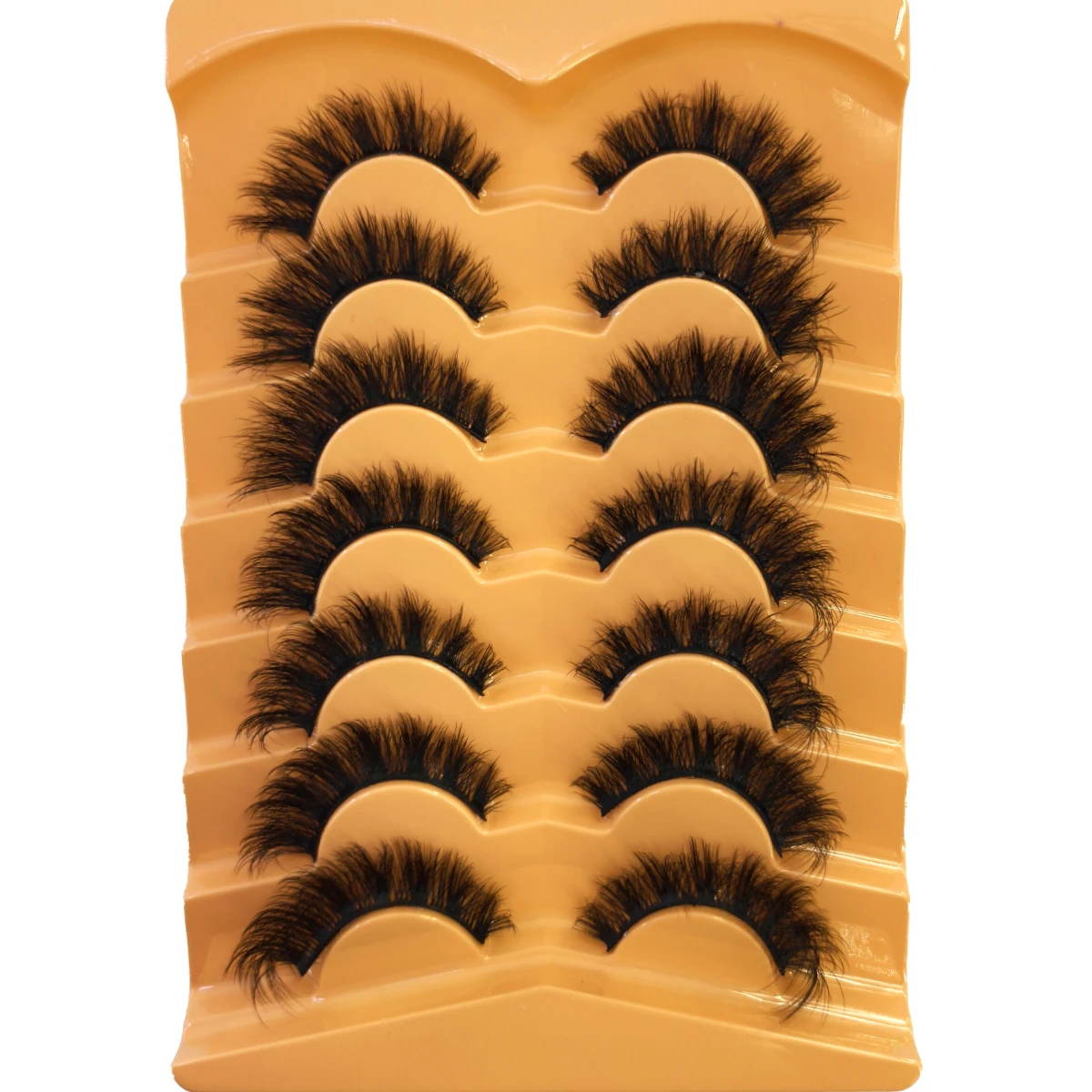 AMSDCN New 8D Mink Lashessimulation mink fur eyelashes7 pairs of thick short dramatic fake eyelashes full line fake eyelash make