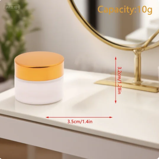 5/10/15/20/30/50/100g Jar Pot Eye Shadow Face Cream Container Frosted Glass Refillable Ointment Bottles Empty Cosmetic