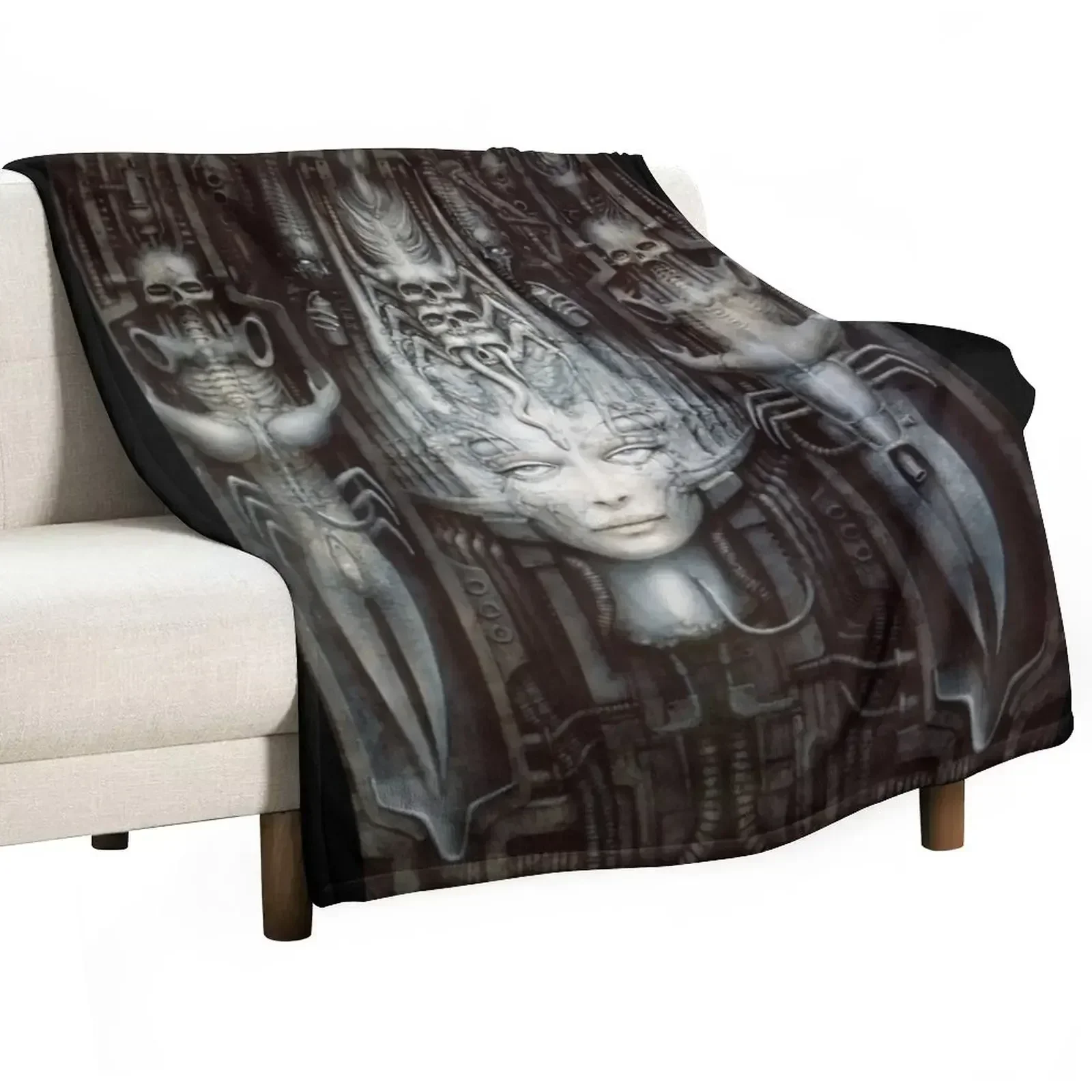 

H.R Giger - Li 1 - Art Classic Throw Blanket Soft Plaid Custom Plaid Blankets