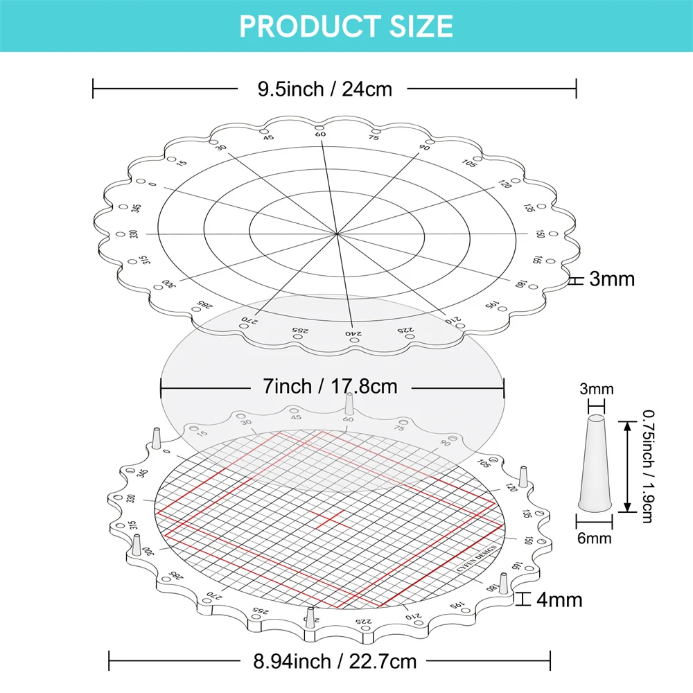 Rotating Stamping Platform, Stamp & Spin Tool for Stamping Circular Designs, Stamping Positioning Tool