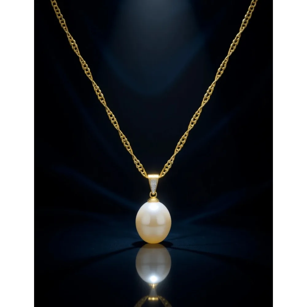 

Модное колье из серебра 925 пробы с одной пресноводной культивированной жемчужиной, изящный кулон для женщин