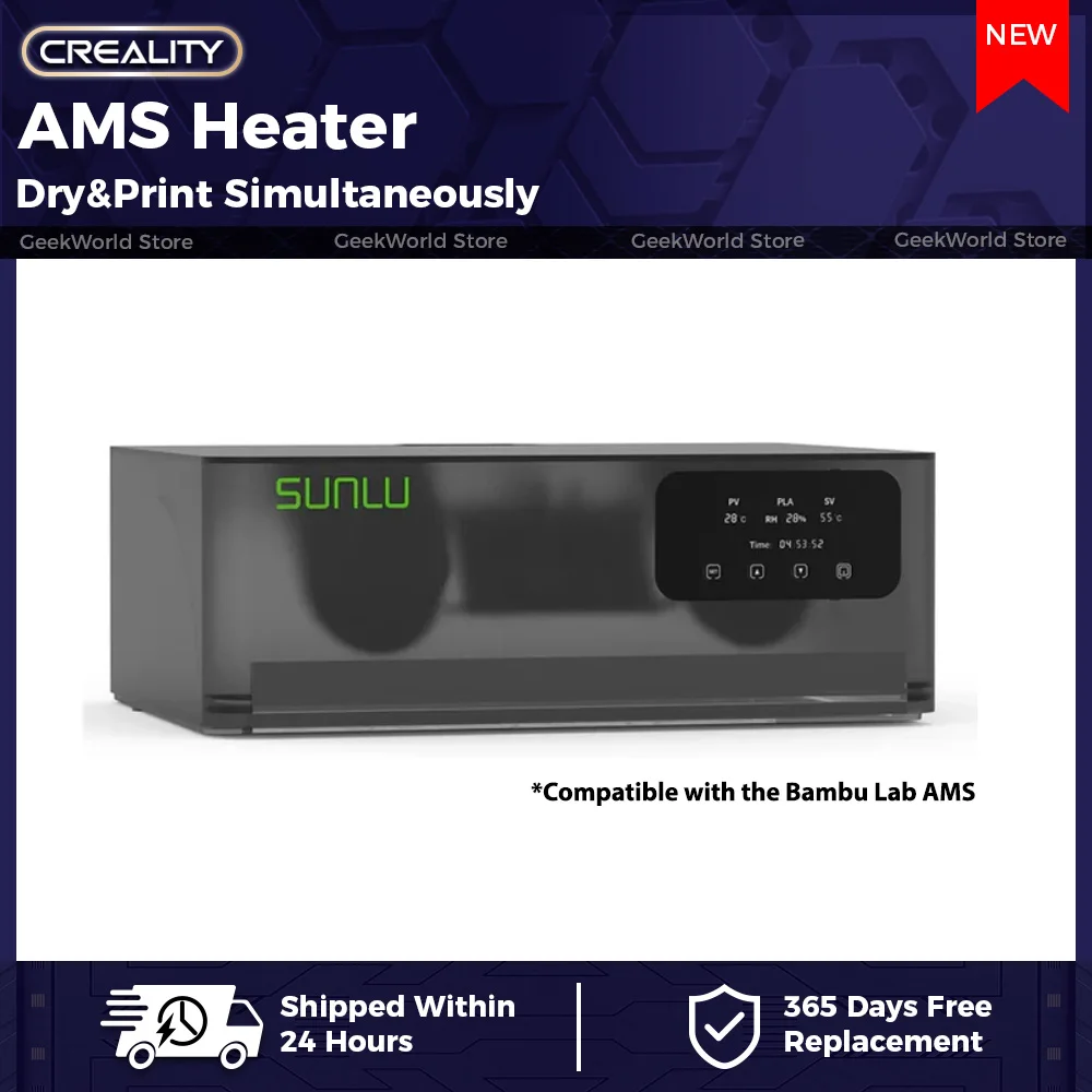 أجزاء طابعة ثلاثية الأبعاد لسخان SUNLU AMS تمكين التجفيف أثناء طباعة Bambu Lab AMS تسخين حتى 70 ° ج في 20 دقيقة