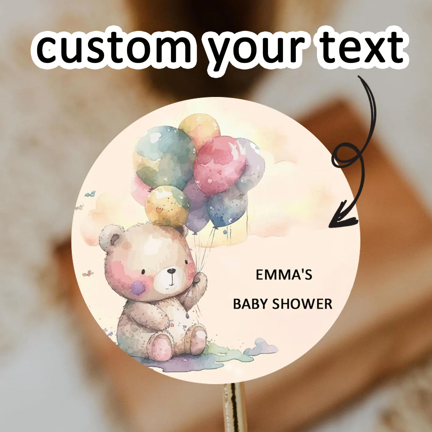 

90pcs customized name and birthday stickers (for baptism, parties, and gift wrapping)