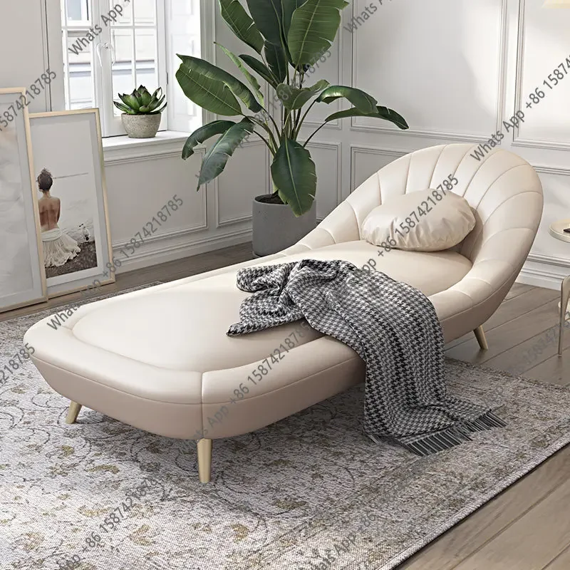 

recliner modern simple curved single sofa bed small apartment living room lazy lunch break sitting and sleeping dual-purpose o