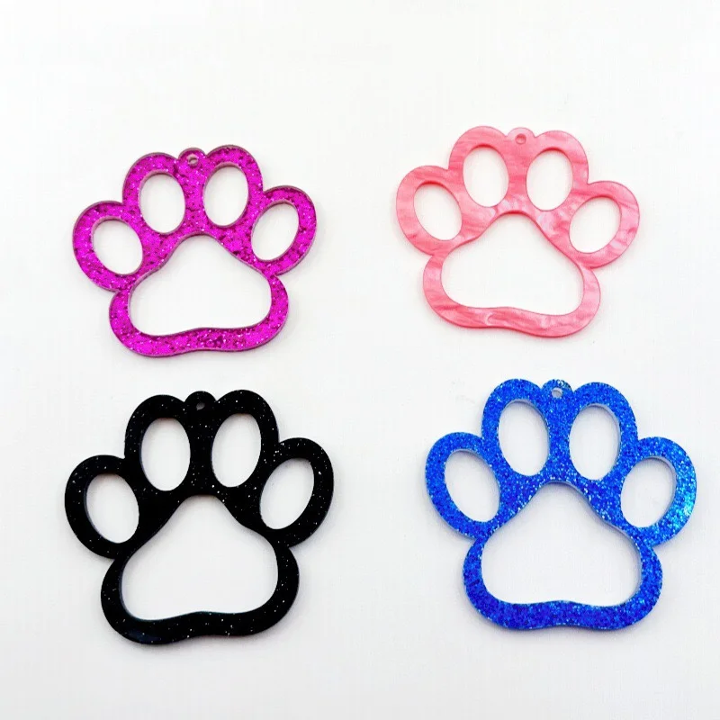 

New style 50pcs/lot color glitter effect cartoon pew shape acrylic beads diy jewelry garment hair acceessory