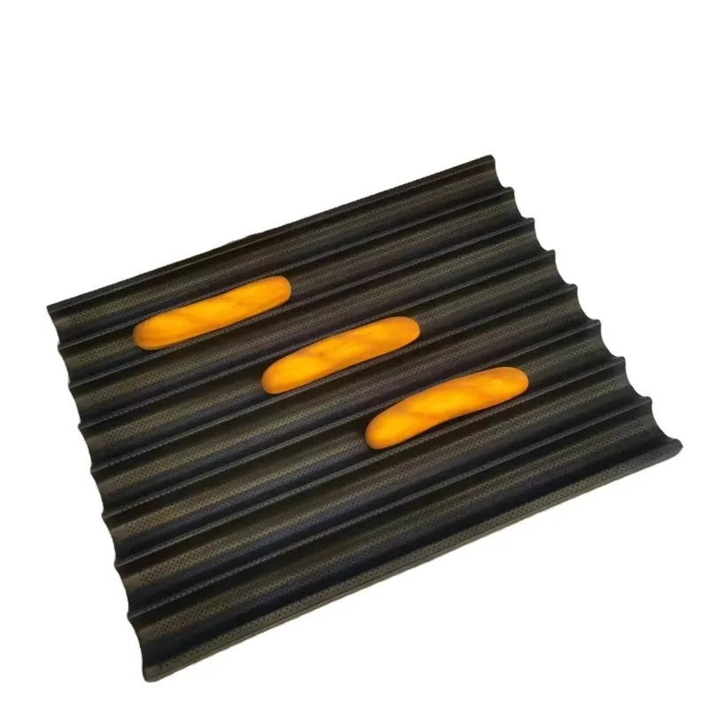 

8 Rows 600x800x40mm Aluminum Large Size Non-stick French Baguette Bread Baking Tray/Pan for Food