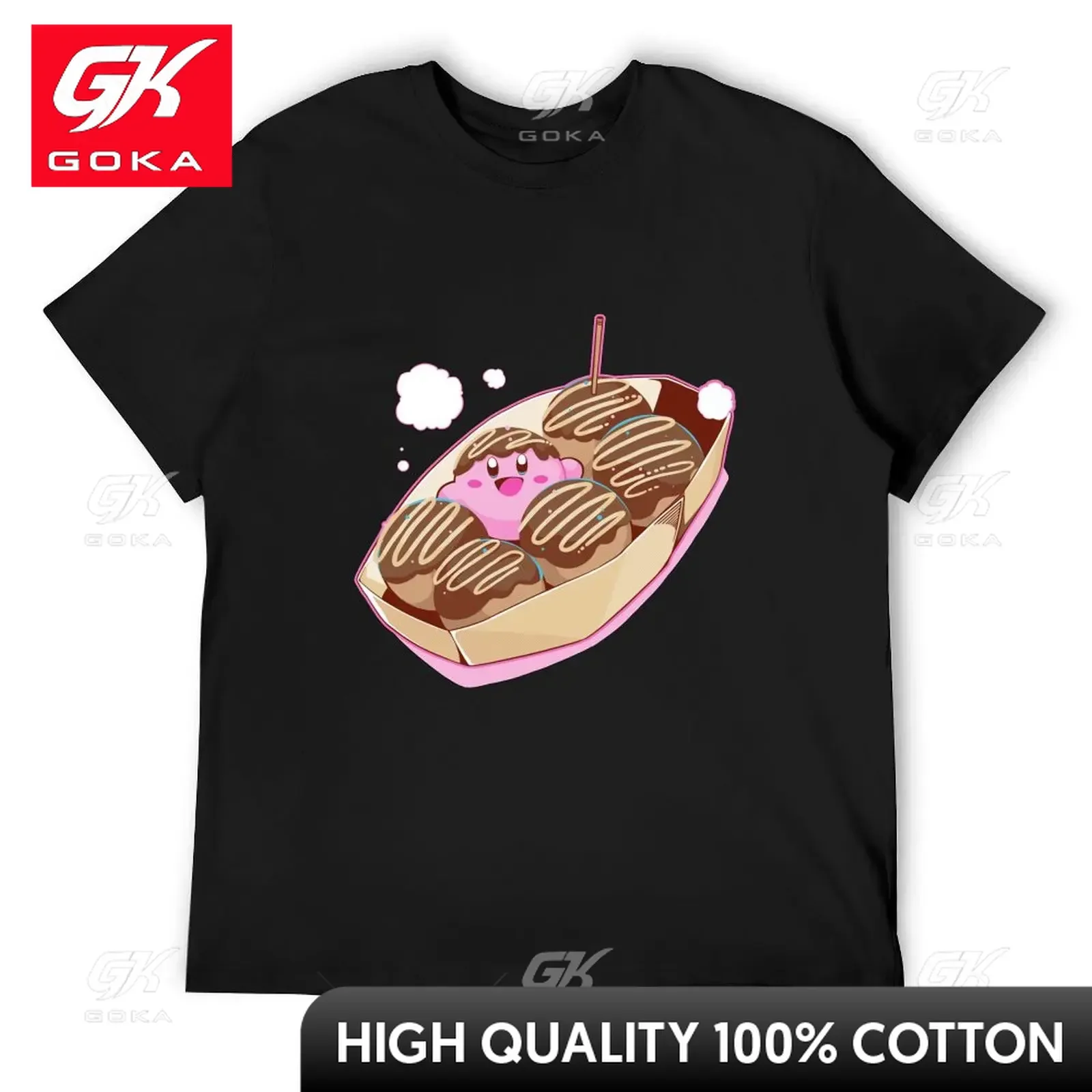 Takoyaki T-Shirt for A Boy Aesthetic Clothes Fitted T Shirts for Men Cute Funny Vintage Graphic T Shirts