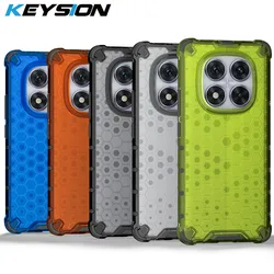 KEYSION Shockproof Armor Case for Redmi Note 14 Pro 5G 14 Pro+ Plus 4G Transparent Honeycomb Phone Cover for Xiaomi POCO X7