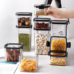 1PC Sealed Jars Kitchen Grain Storage Organizer Large Tank Plastic Moisture-proof Storage Box Household Seasoning Jars Set