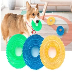 Squeaky Pet Dog Interactive Chew Toy Puppy Bite Resistant Thorn Barbed Tooth Cleaning Toy TPR Molar Chew Toys for Dogs