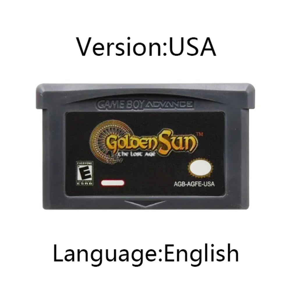 Golden Sun Series GBA Game Cartridge 32-Bit Video Game Console Card Golden Sun The Lost Age for GBA NDS