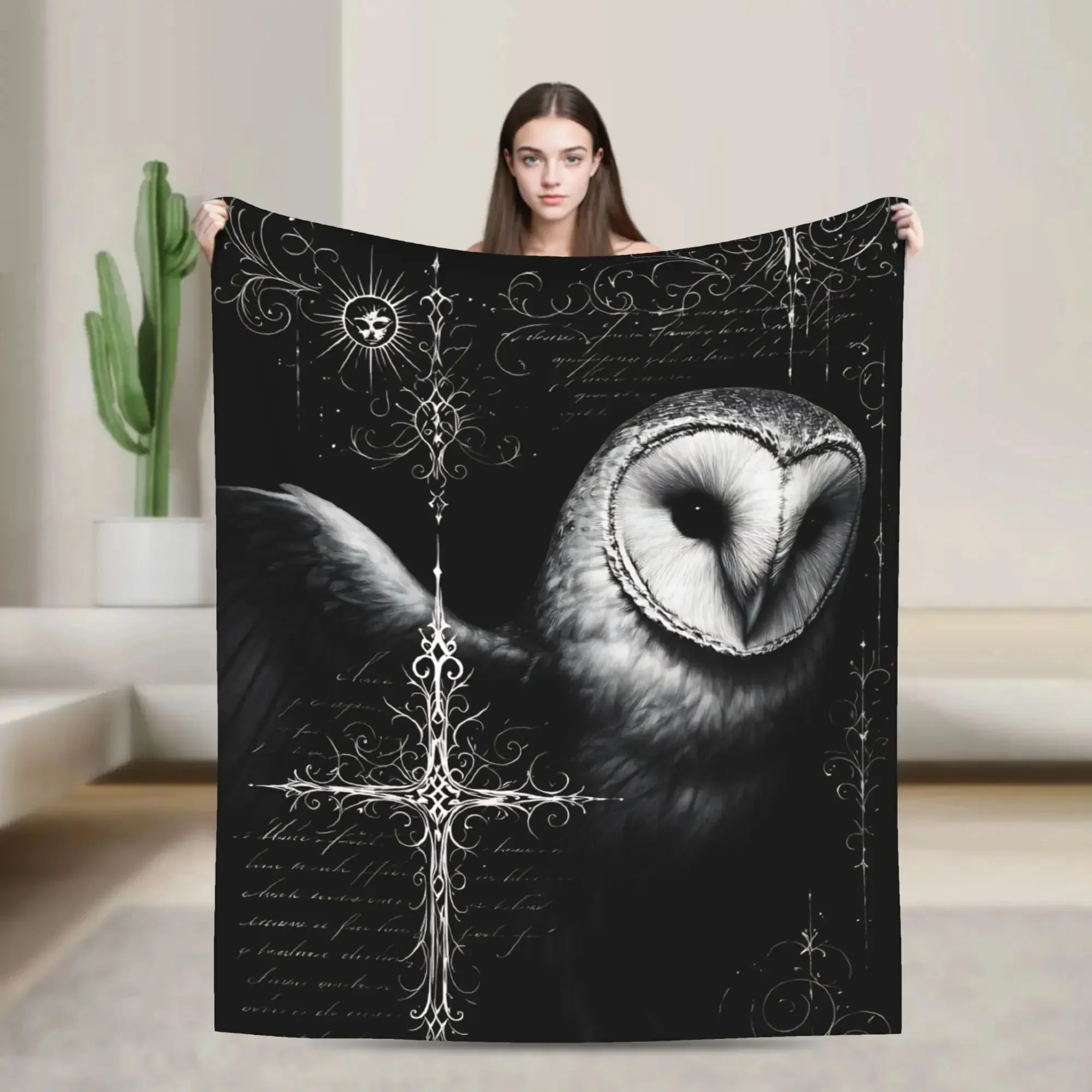 Flanelldecke im VIKAMA-Metallband-Stil, warme und lässige Decke, geeignet für Sofa, Bett und Camping, maschinenwaschbar