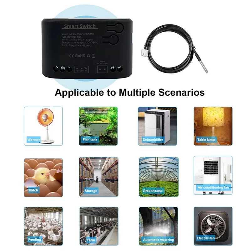 【Must-Haves】Smart Switch Tuya Wifi Interruptor de temperatura inteligente Interruptor inteligente com sensor de termostato