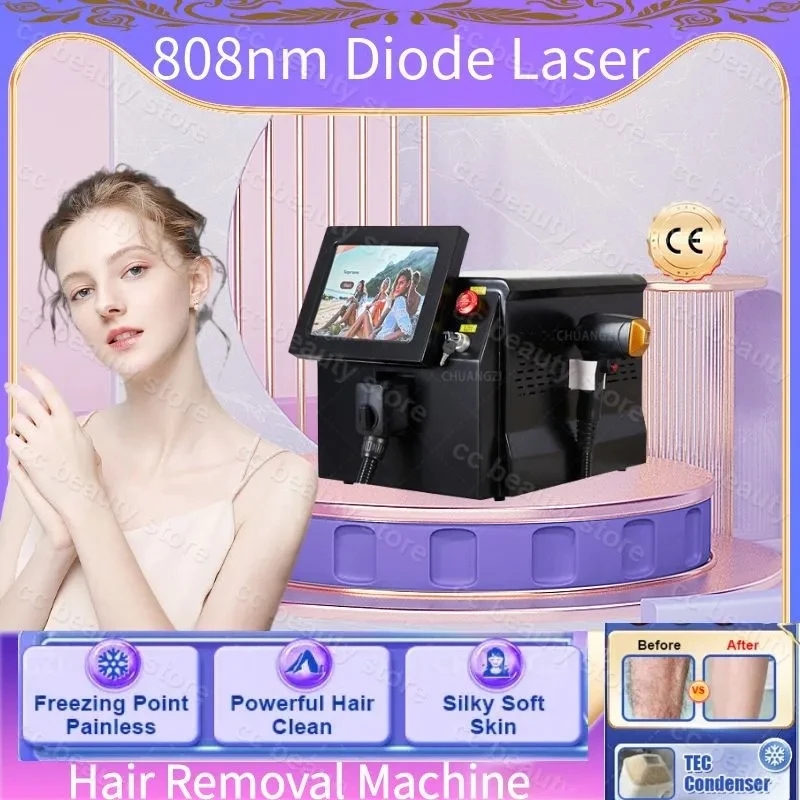 

808nm Diode Laser Hair Removal Machine Beauty Salon Equipment Hot Selling Professional Hair Removal Tool