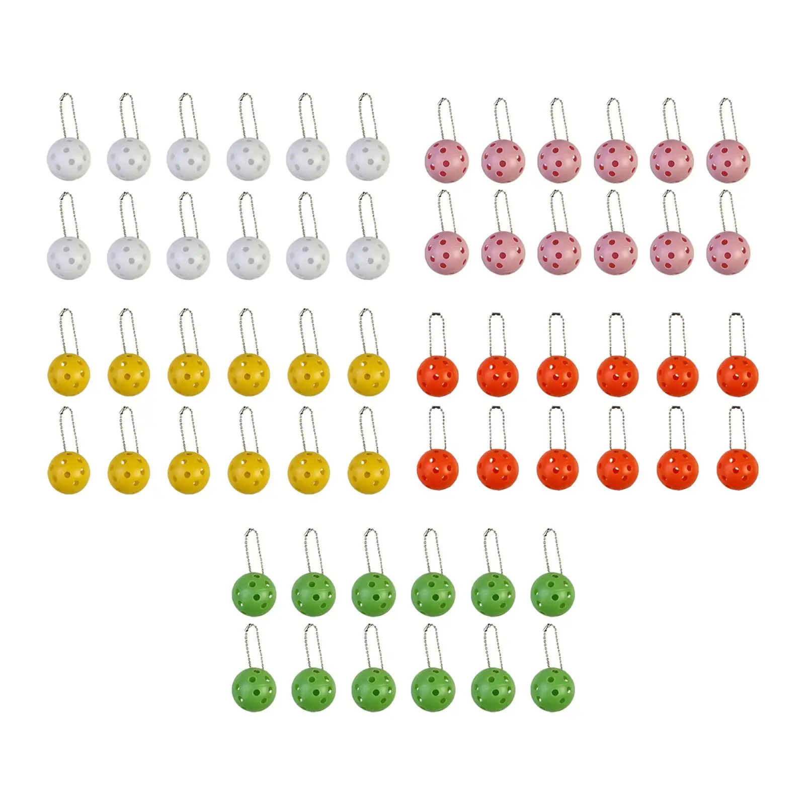 12Pcs Pickleball Keychain Creative Portable Hanging Toy Pickleball Ornament for Purse Backpack Handbag Luggage Tags Decoration