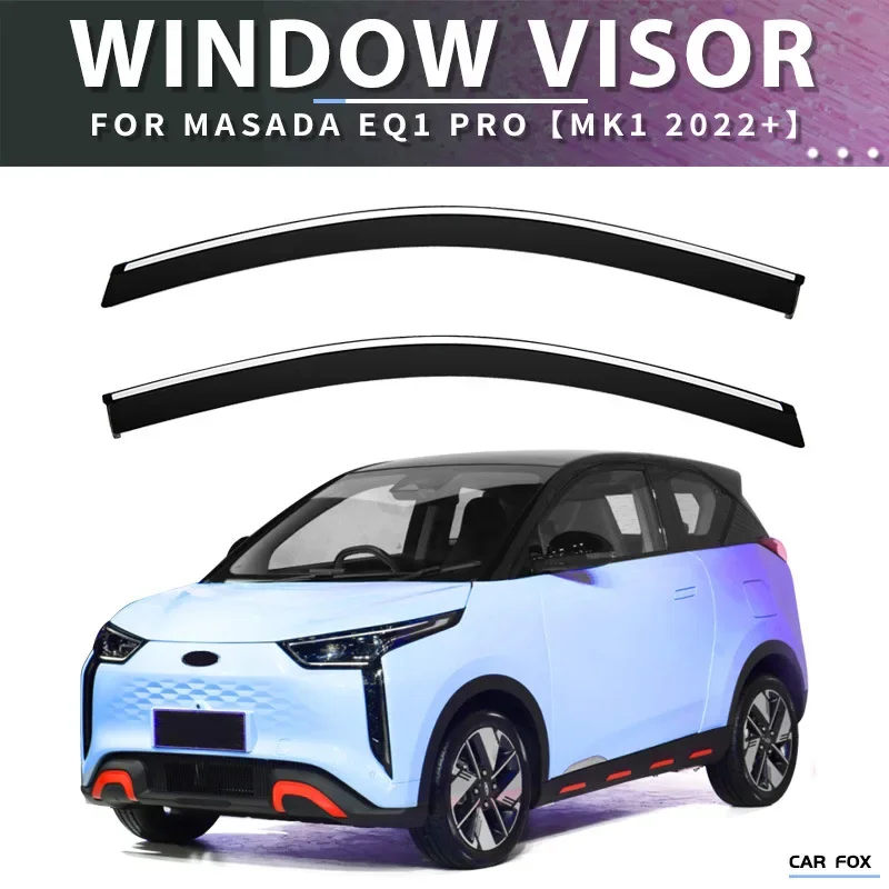 2Pcs For MASADA EQ1 Pro 2022 Car Window Visor Awning Shelters Windshield Side Window Rain Sun Shade Auto Accessories Car Styling