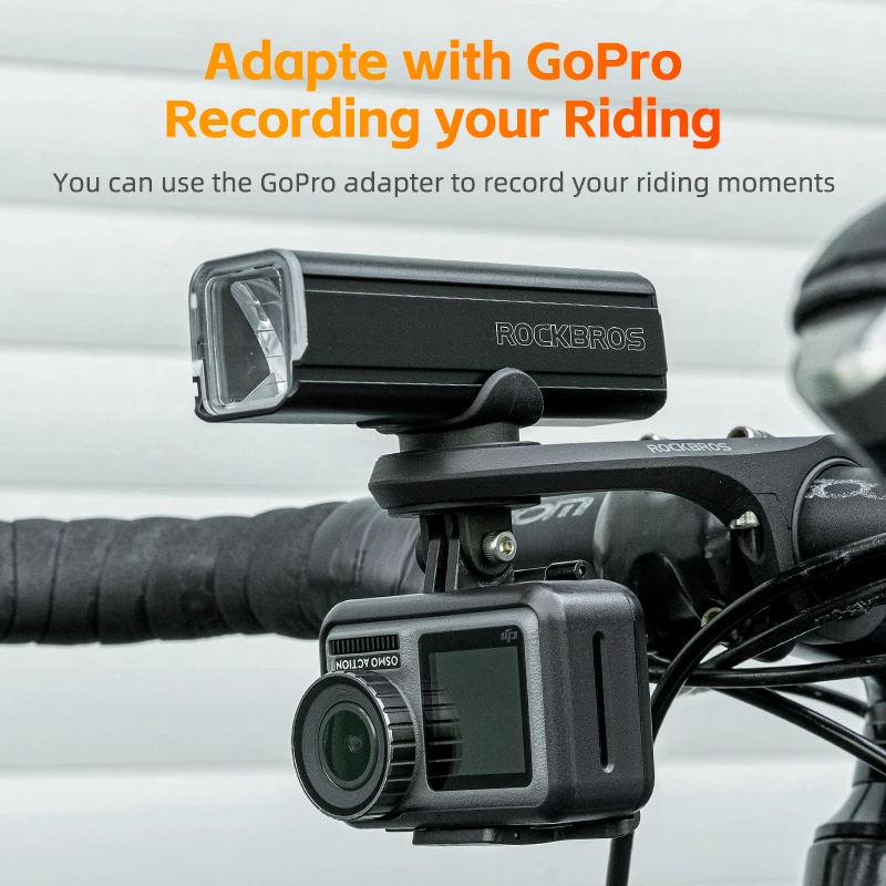 ROCKBROS RHL1000-1500 أضواء دراجة ضوء النايلون قوس حامل الدراجات الكمبيوتر جبل ل IGS Garmin برايتون GoPro دراجة جبل