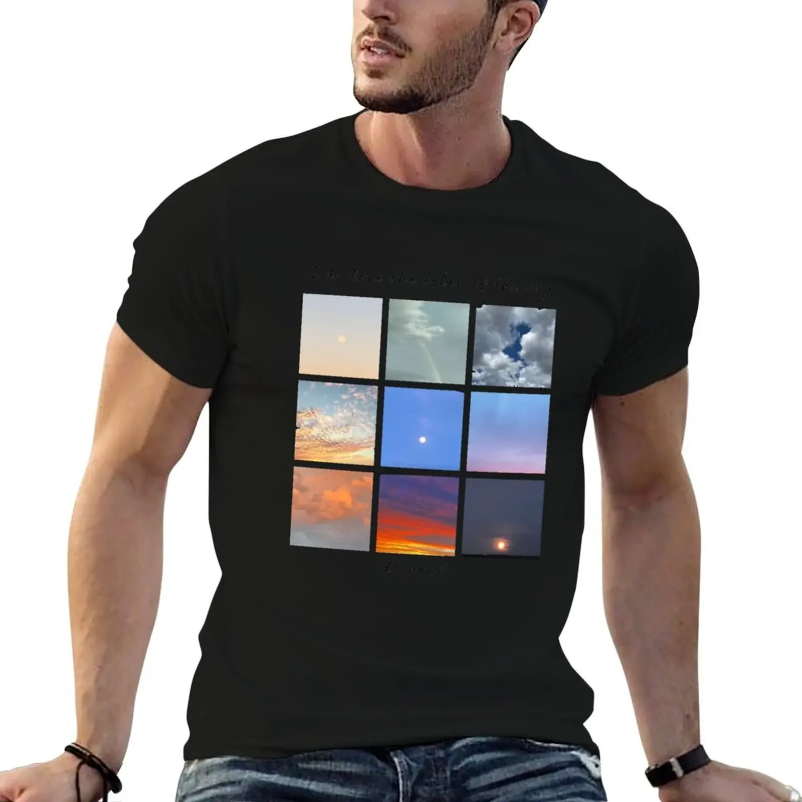 Do You Love the Color of the Sky? T-Shirt vintage graphic tee baggy shirts vintage t shirt men