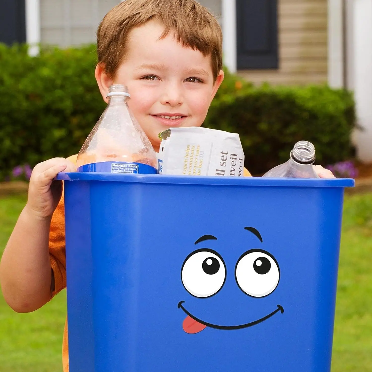 Trash Can Sticker Toilet Cover Decal Refrigerator Self-adhesive Expression Sticker Indoor and Outdoor Decorative Wall Sticker