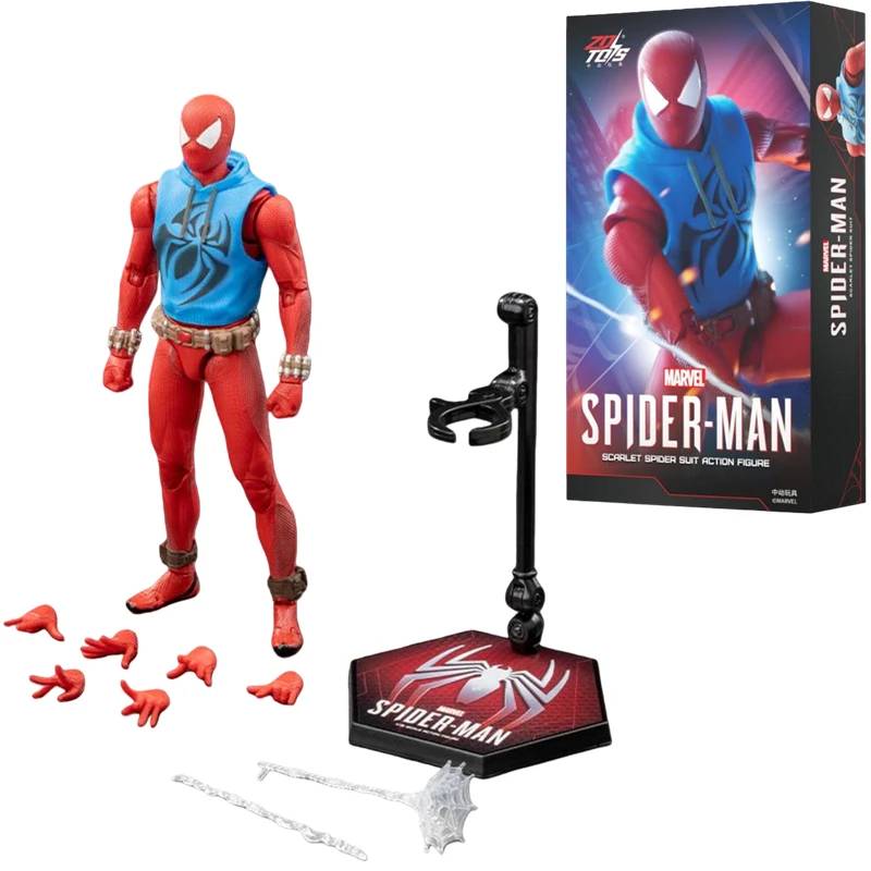 ZDTDS Original Spider-Man Brandneuer Day PUNK ANZUG Scarlet Spider 2099 FORTSCHRITTLICHER ANZUG 1/10 Marvel Actionfigur Modell Spielzeug Geschenk