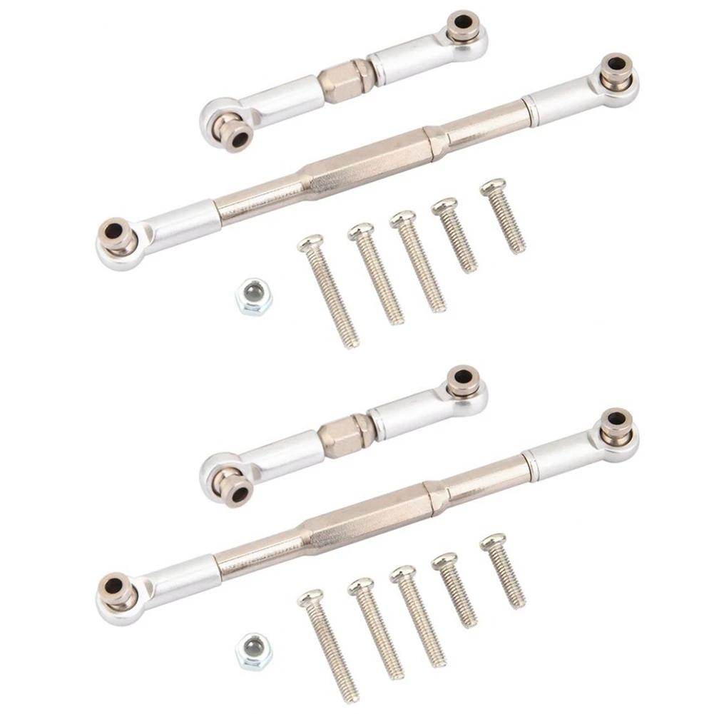 4X RC рулевая тяга с ЧПУ, набор рулевых тяг из алюминиевого сплава для WPL 1608T, серый