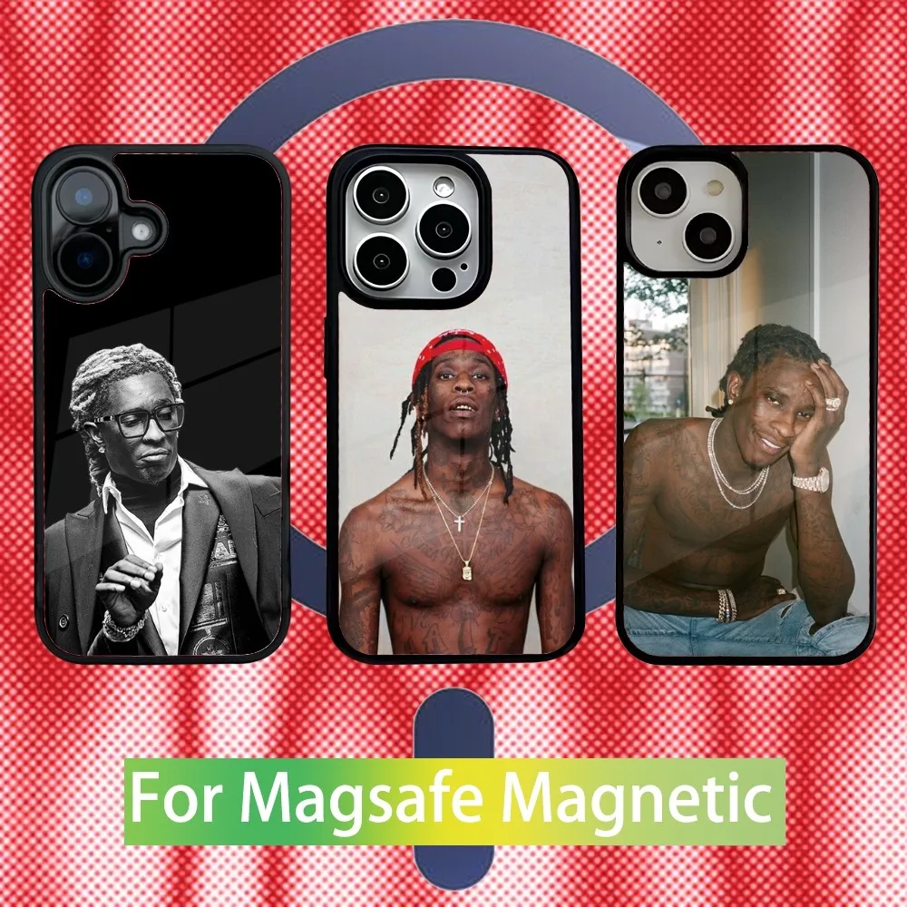 Rapper young thug Phone Case For iPhone 16,15,14,13,12,11,Pro,Max,Plus,Mini New Magsafe Magnetic Wireless Charging