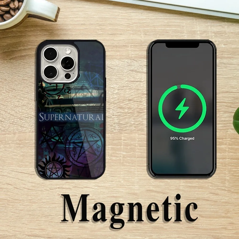 Supernatural Movies Tv Shows Phone Case For iPhone 11 12 13 14 15 Pro Max Plus Magsafe Magnetic Wireless Charging