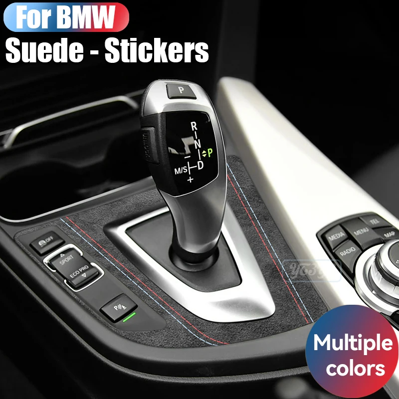

For BMW 3 4 Series Automotive shift panel trim strips F30 F34 F32 F33 F36 Made of Alcantara Protective stickers Car Accessories