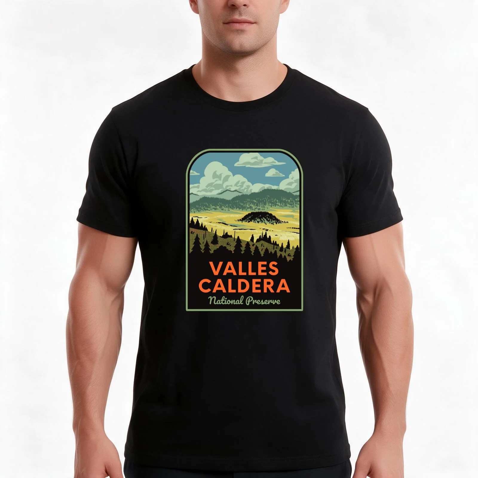 Valles Caldera National Preserve NM T-Shirt, Summer Casual Cotton Tee, Oversized Streetwear Tops, Vintage Graphic Print