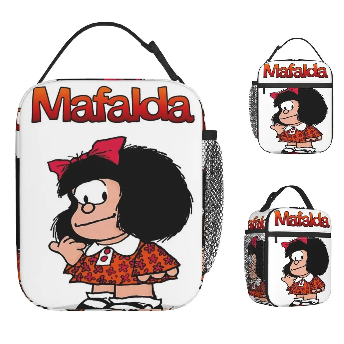 

Mafalda Сумка для обеда quino baby Travel Ланч-бокс для мужчин Модная сумка-тоут с графическим дизайном для еды Оксфорд Портативная сумка-холодильник