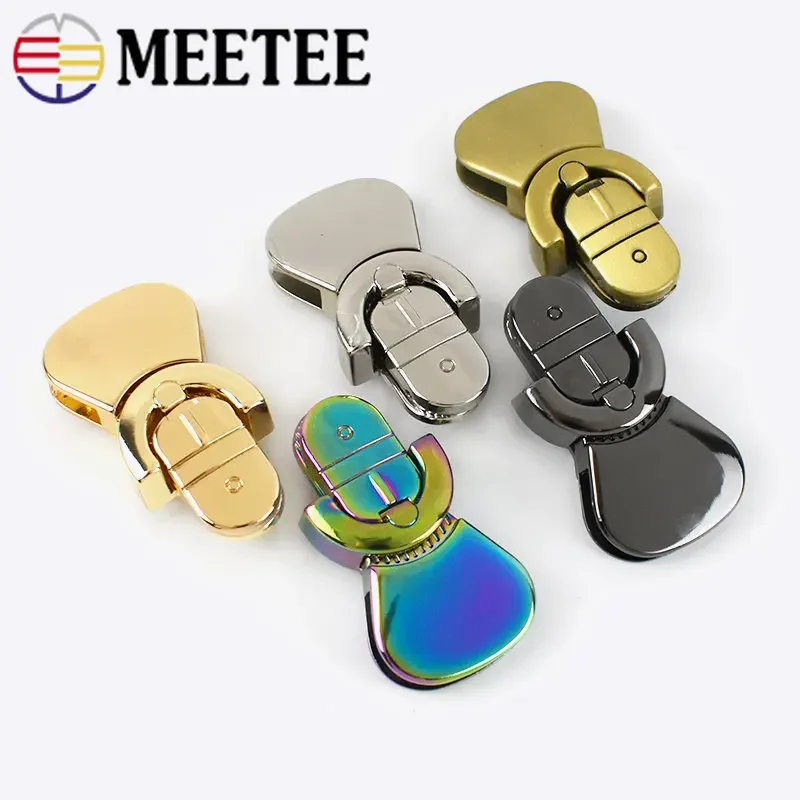 2/5Pcs Handbag Mortise Lock Bag Locks Buckle Twist Turn Snaps for Replacement Bags Purse Clasp Closure DIY Sewing Accessories