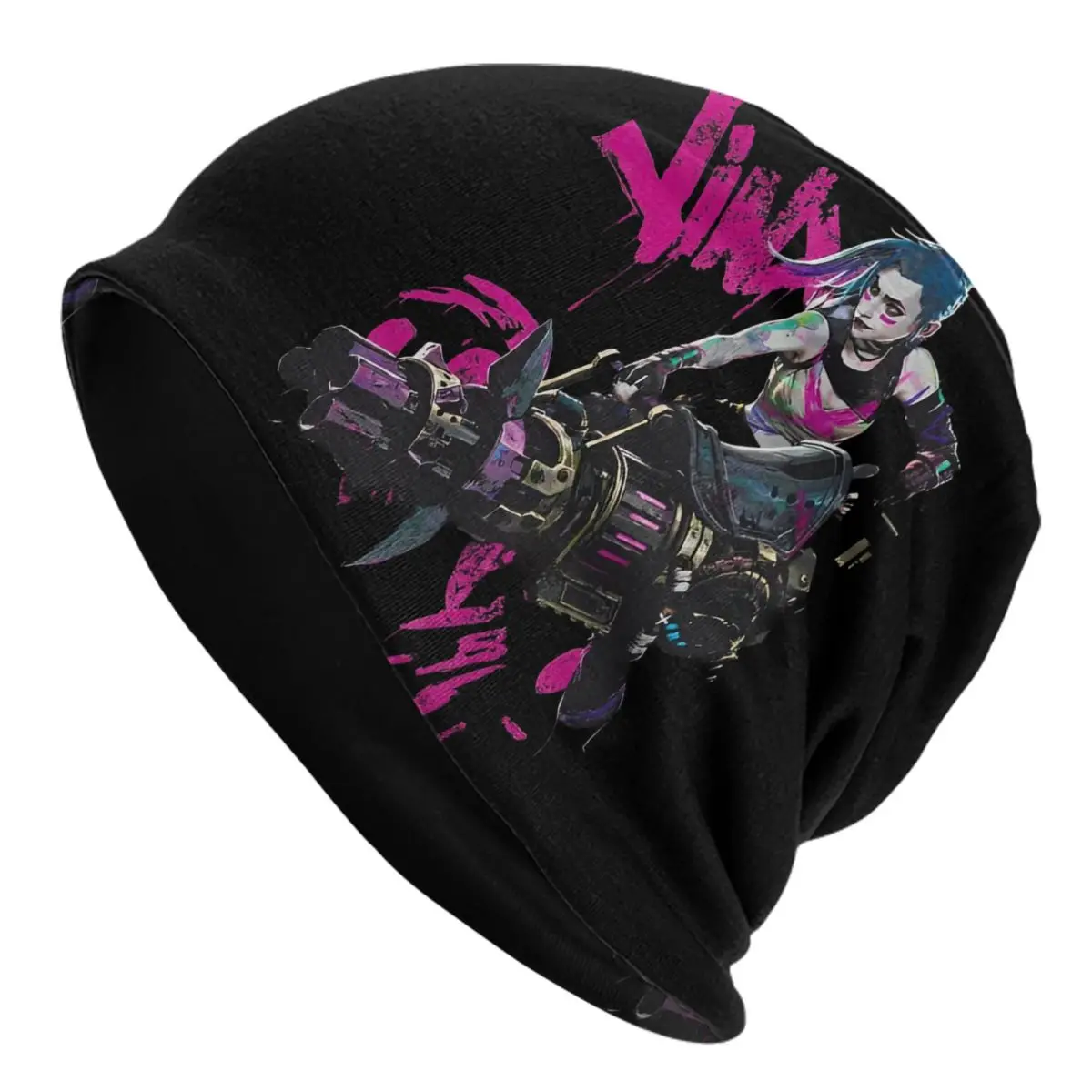 Casual Arcane Anime Jinx Cool Bonnet Knit Hat Accessories Fall Warm Slouchy Beanie For Men Women