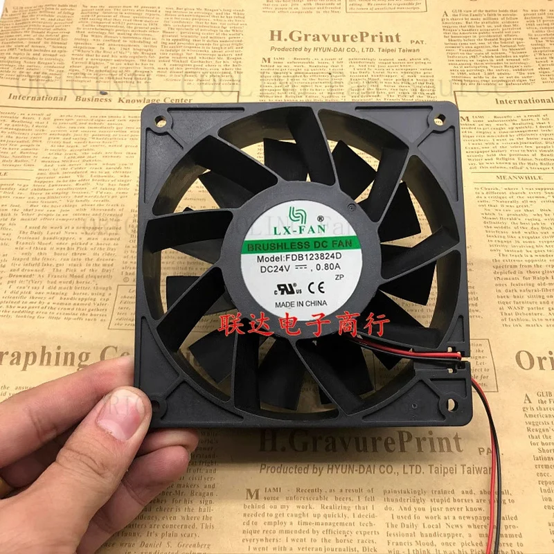H for LX-FAN FDB123824D DC24V 0.80A 12038 12CM inverter cooling fan