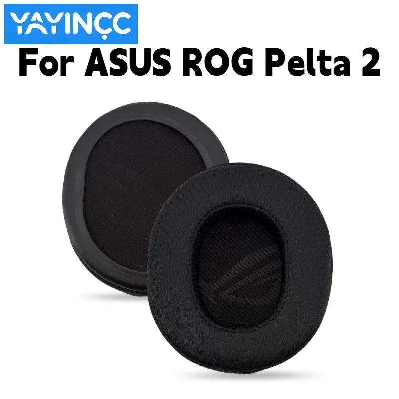 YAYINCC Ersatz-Ohrpolster aus atmungsaktivem Fußballnetz für ASUS ROG Pelta 2 Kopfhörer, Reparaturteile, kein Hautabrieb. – Detail 5