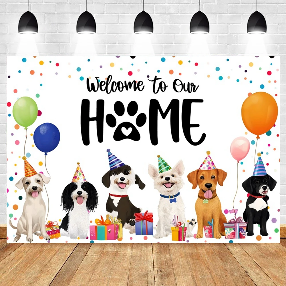 แมวสุนัขสัตว์เลี้ยง Birthday Party ฉากหลังการถ่ายภาพ Let's PAW-TY บอลลูนพื้นหลังถ่ายภาพ Photocall สตูดิโอถ่ายภาพ