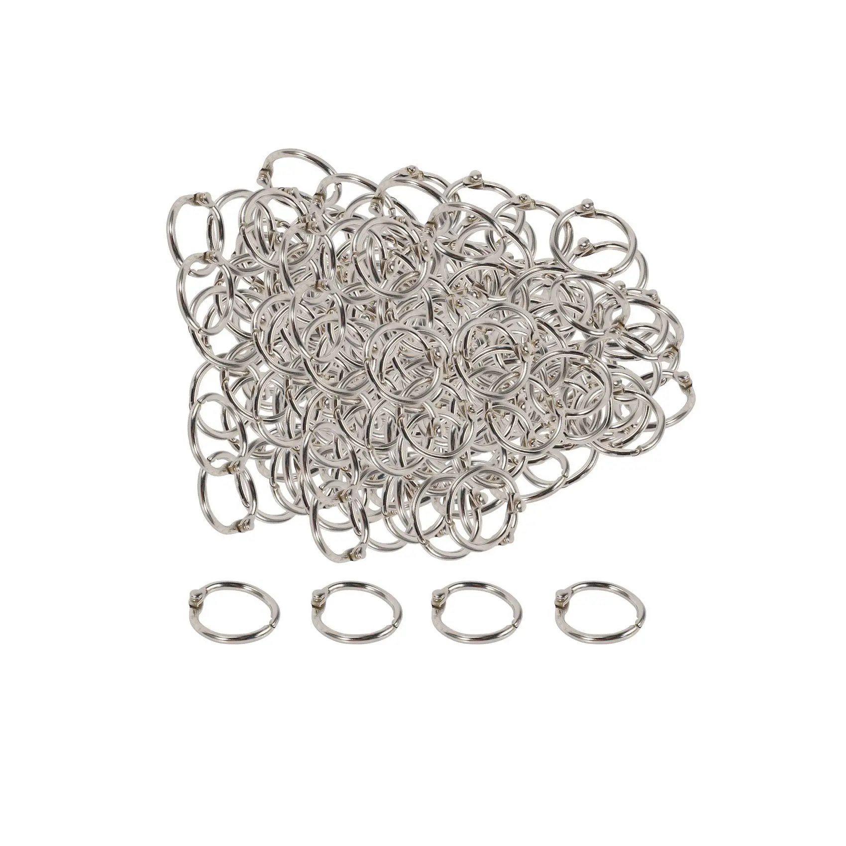 100Pcs 19Mm Loose Leaf Binder Rings Key Rings Book Rings Binder Rings for Scrapbook/Album/Craft