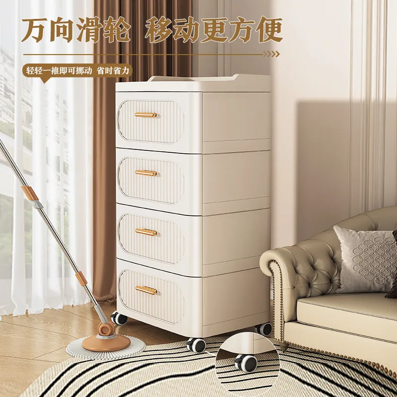 Drawer type storage cabinet, crevice locker, household bathroom, narrow slot multi-layer locker