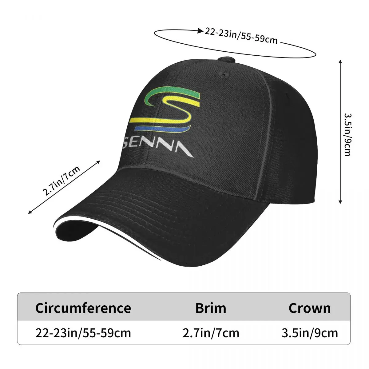 Ayrton Senna Brazil Logo Trucker Hats Merch Casual Baseball Cap For Unisex Casquette Fit All Size