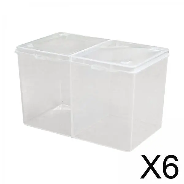Cotton Ball Holder Dual Compartments Cosmetic Storage Box with Lid Makeup Pad Swab Organizer for Bathroom Home Use
