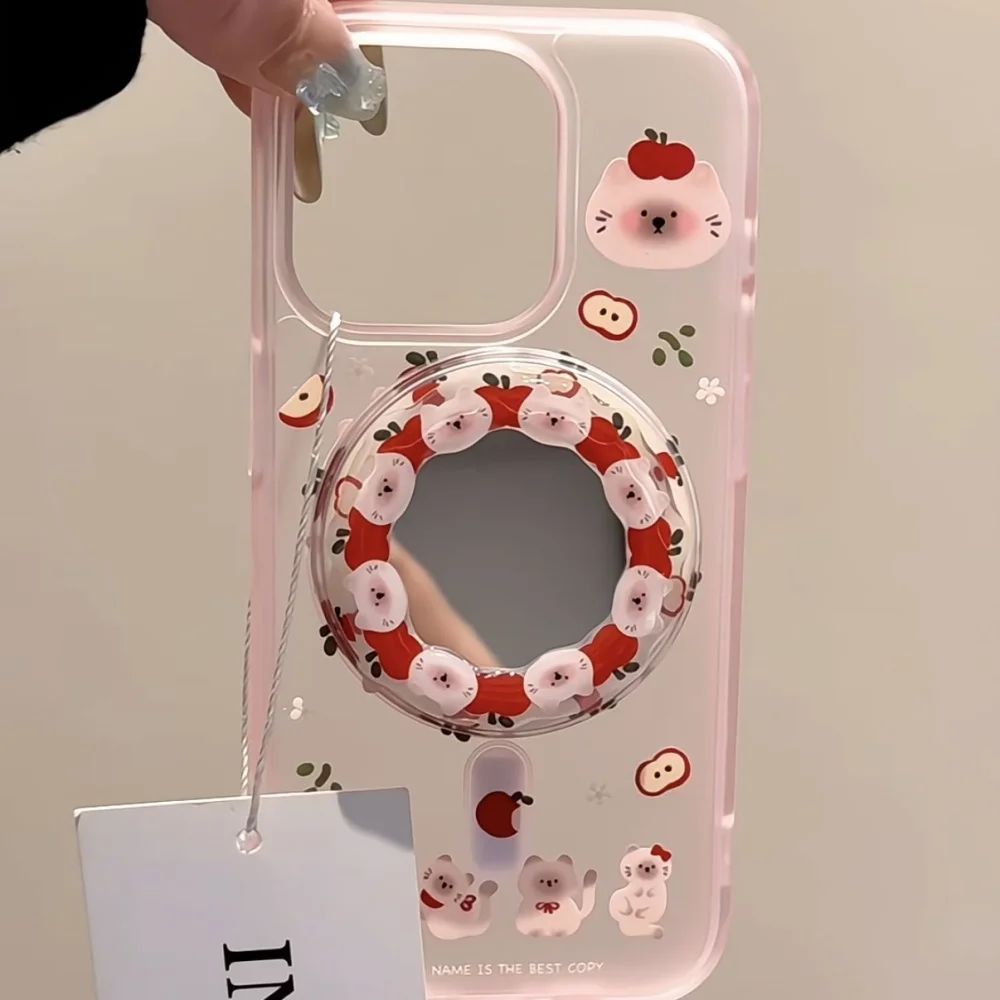 حامل أبل كوري لطيف لهاتف Magsafe حامل Griptok مغناطيسي لهاتف iPhone حامل شحن لاسلكي مضحك قابل للطي