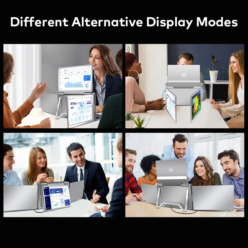 Fopo S788 16-Zoll Quad Monitor IPS Panel Typ C Schnittstelle Laptop-Bildschirm-Extender