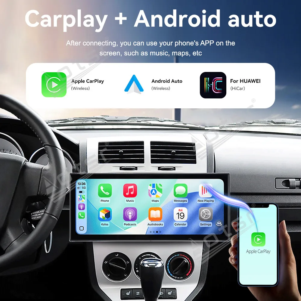 

Автомобильный мультимедийный плеер CarPlay 15.8'' Android 15 для Dodge Caliber 2007-2010: автомагнитола, GPS-навигация, HD-экран