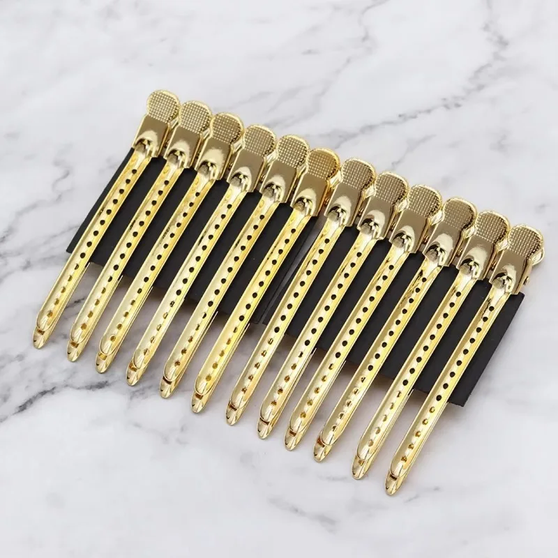 10Pcs Haarpflege Clips Edelstahl Friseur Schnitte Clips Schellen Für Friseur Barber Haar Schneiden Verwenden Styling Werkzeuge